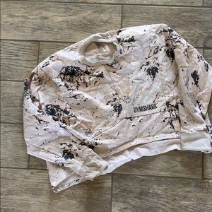 Gym shark sweatshirt crop top